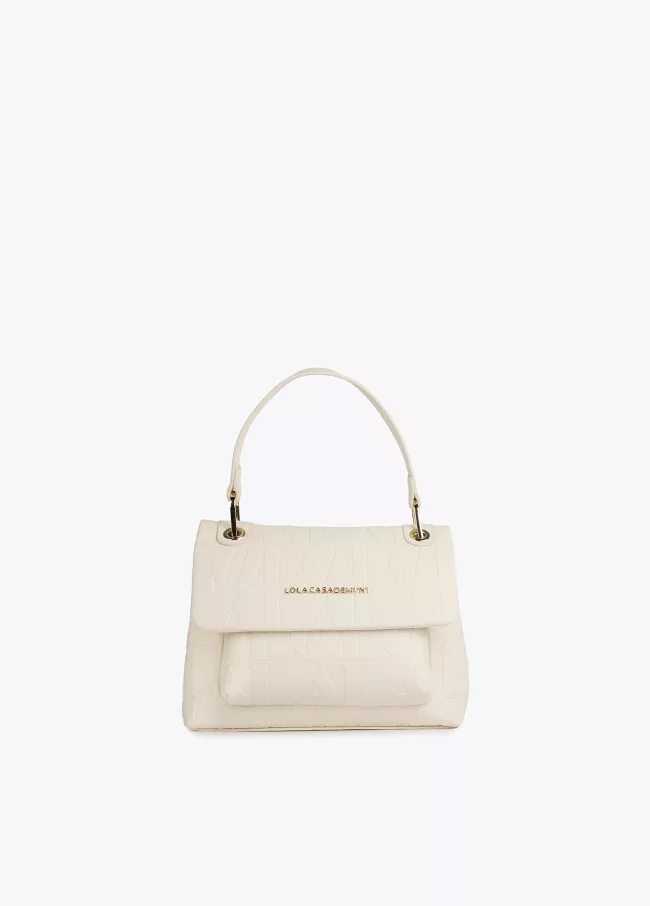 Logo embossed crossbody bag