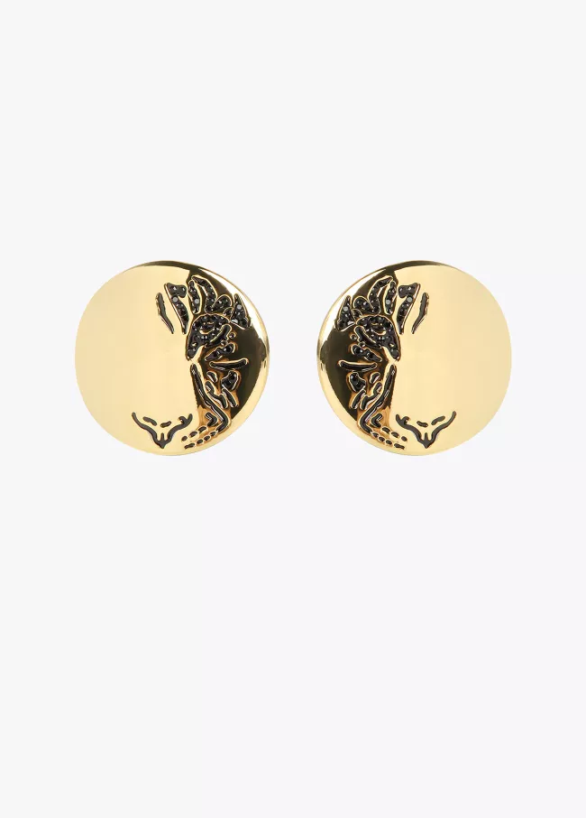 Gold-toned stud earrings