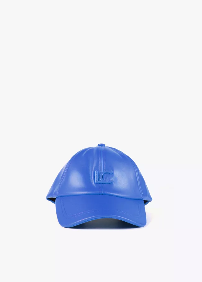 Faux leather cap