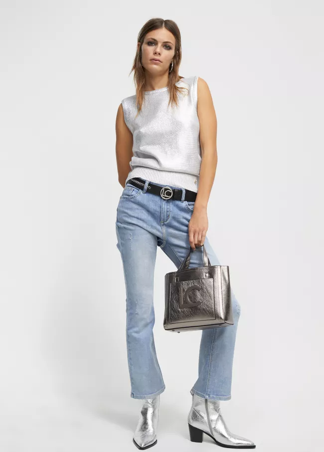 Laminated knit top