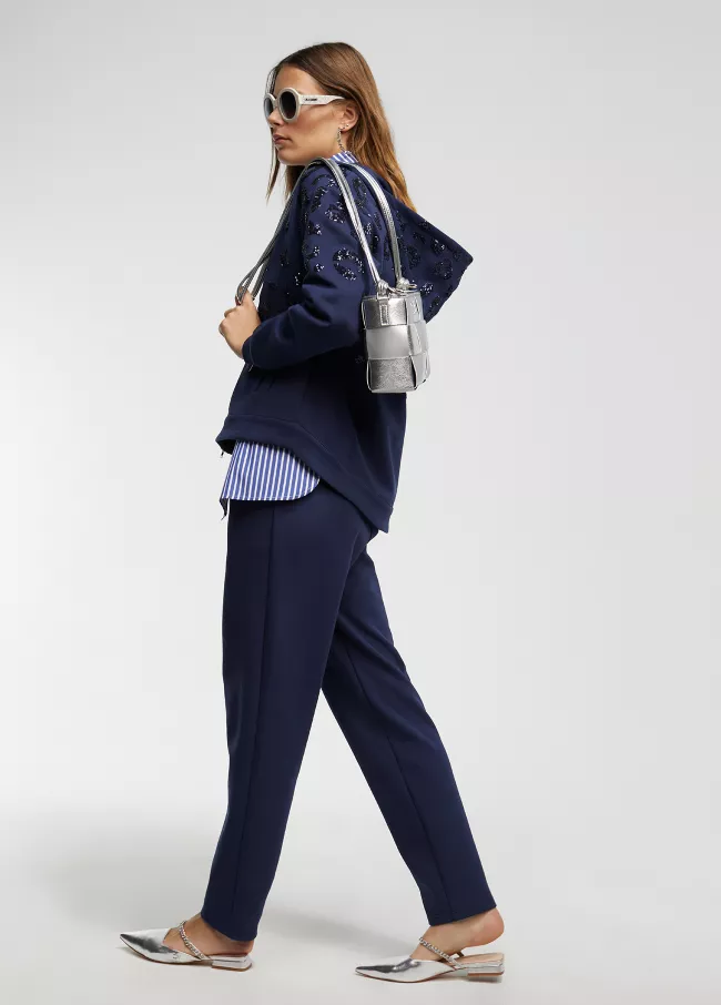 Jogging trousers with pull tab detail