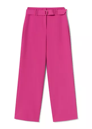 Wide-leg trousers with belt