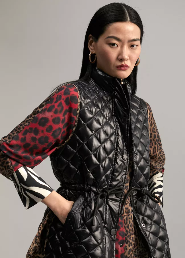 Chaleco detalles animal print