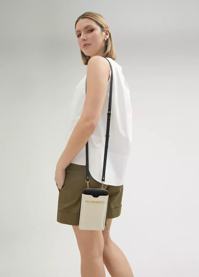 Mini two-tone mobile phone bag