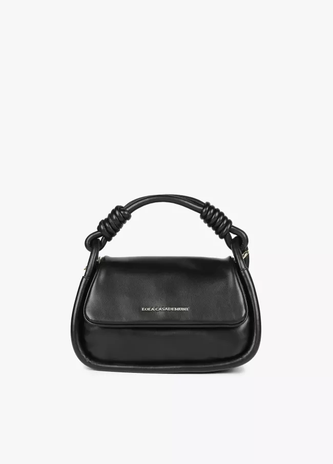 Crossbody flap bag with rounded handles