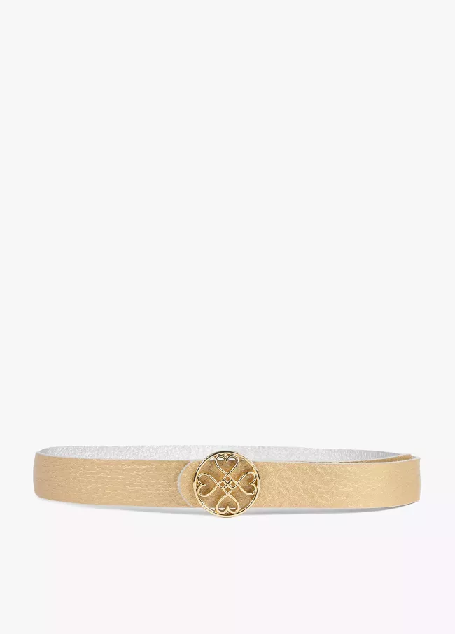 Reversible heart clover belt