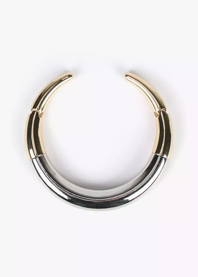Collar gargantilla bicolor