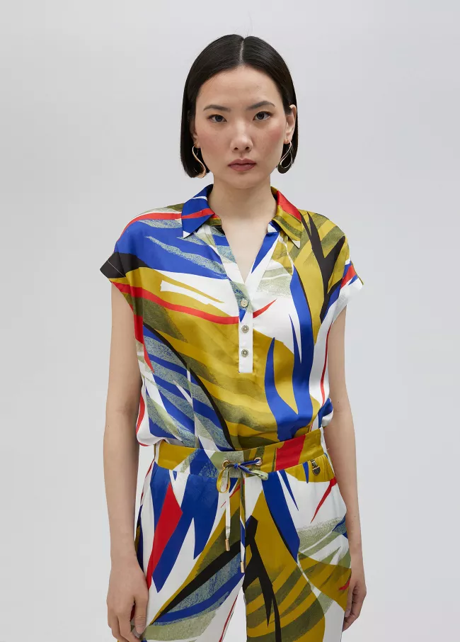 Camisa estampado tropical