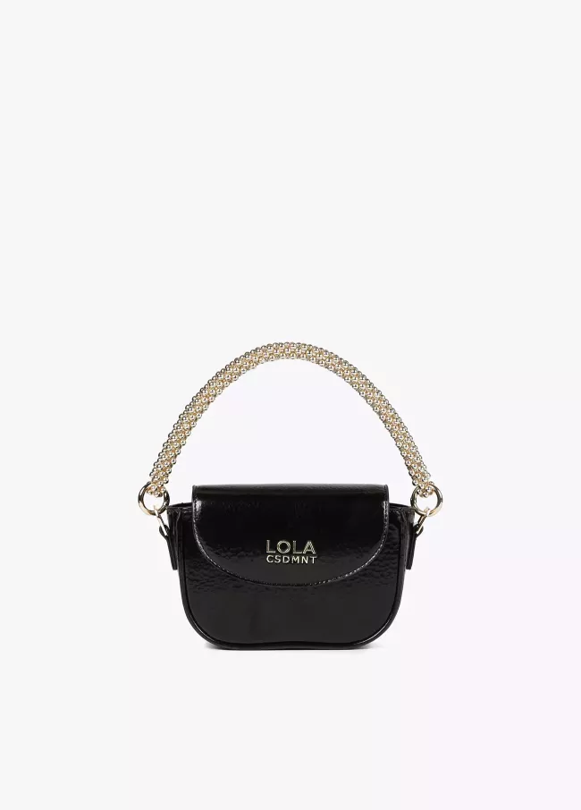 Mini metallic crossbody bag