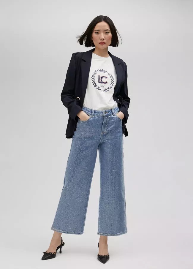 Blazer with eyelets
