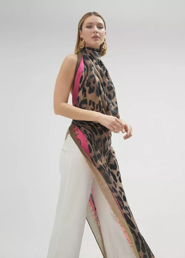Animal print scarf