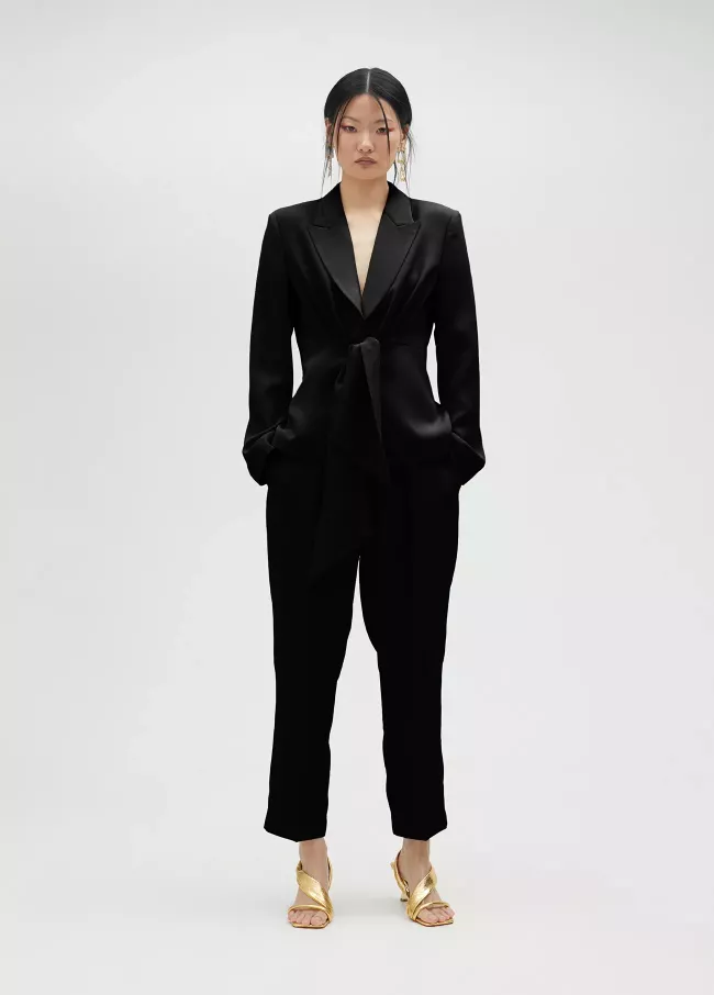 Pantalón fluido nude