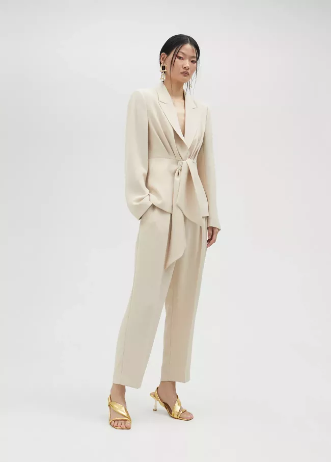 Pantalón fluido nude