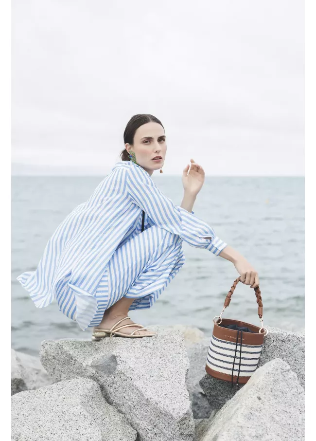 Two-way striped shirt