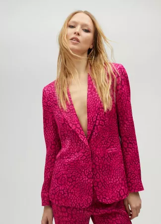 Animal print blazer