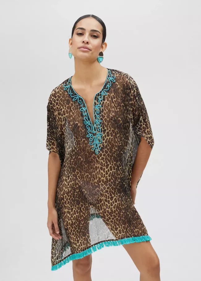 Vestido corto animal print