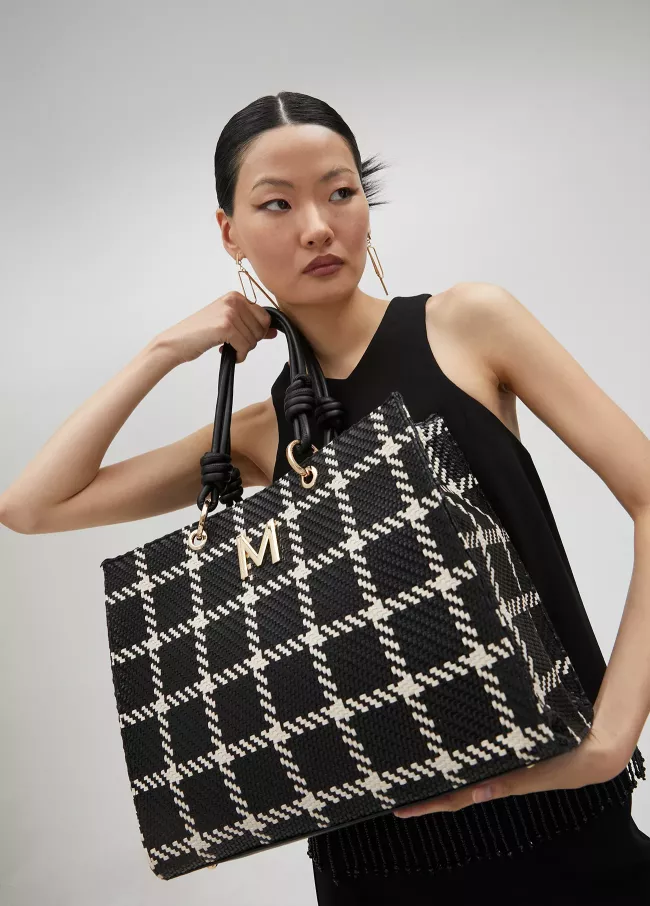 Bolso shopper de cuadros