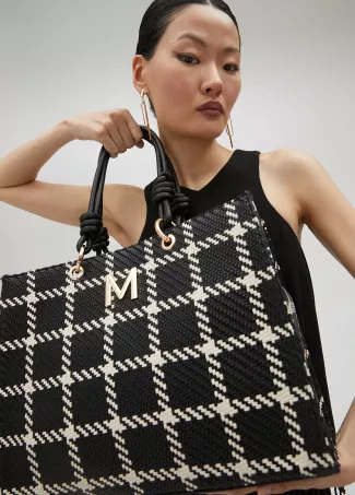 Bolso shopper de cuadros