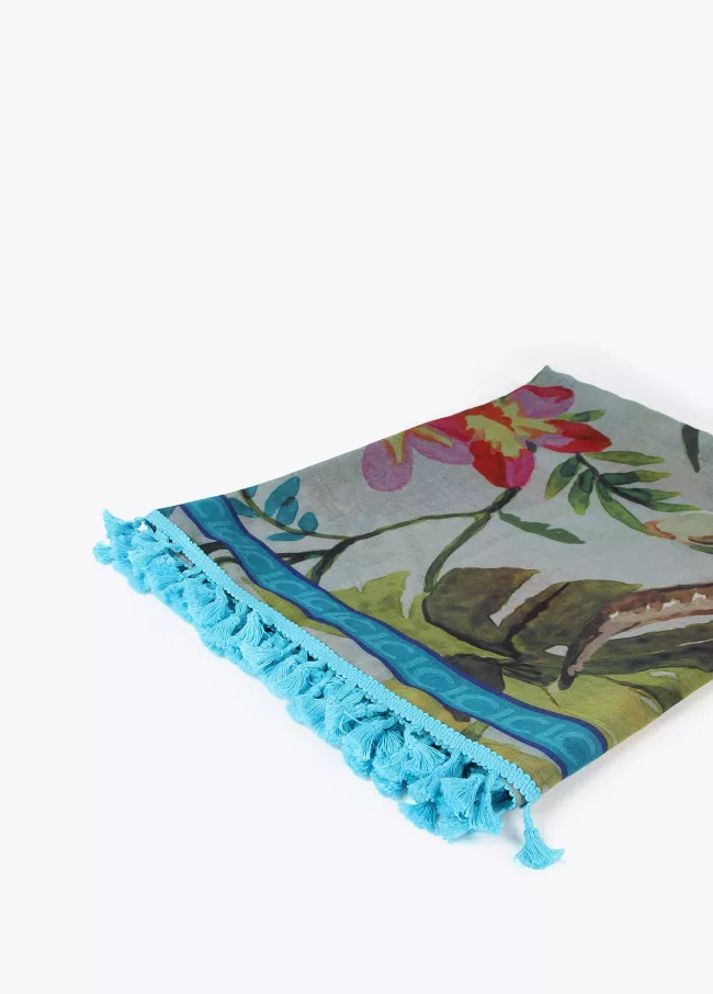 Tropical print wrap