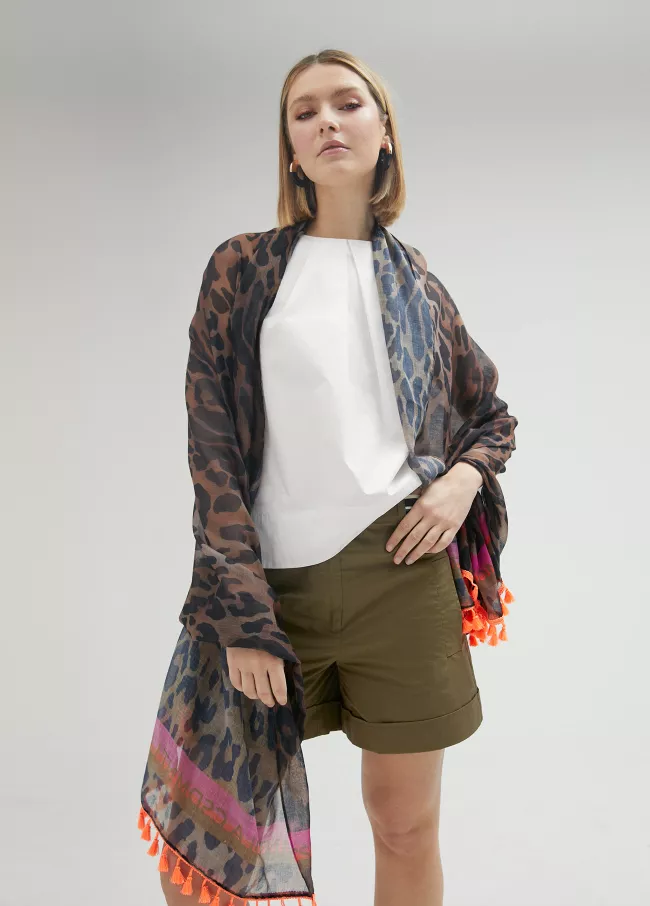 Leopard print wrap