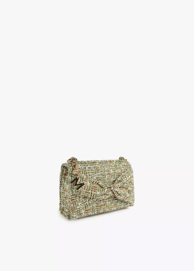 Bolso bandolera con solapa en tweed