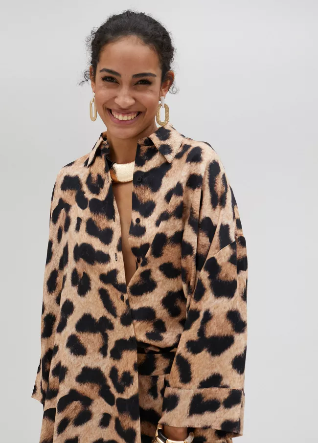 Maxi Camisa Leopardo