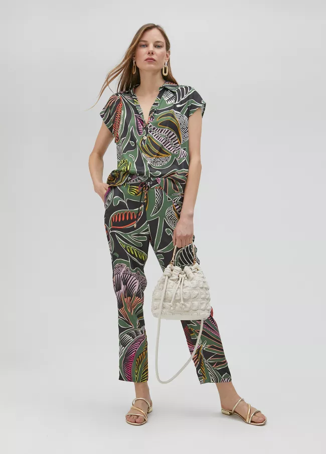 Blusa estampado tropical