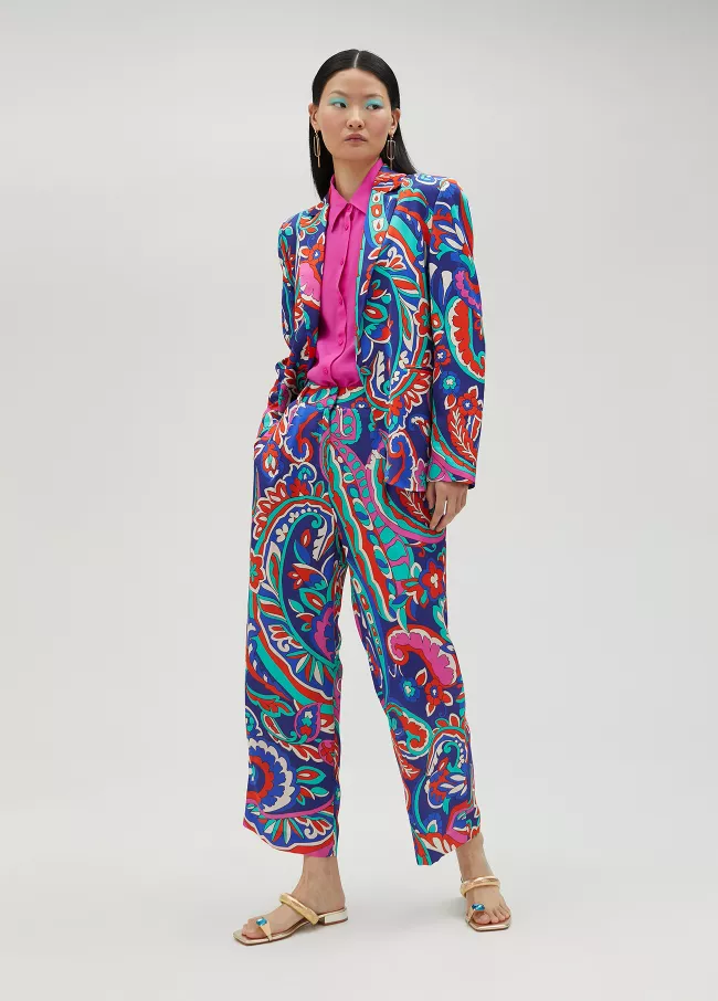 Paisley print blazer
