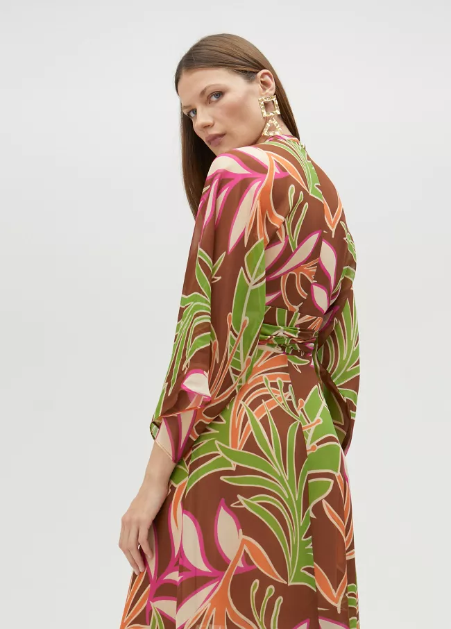 Vestido fluido con estampado floral