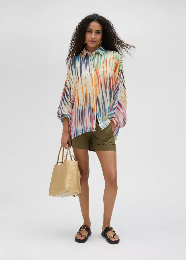 Camisa rayada multicolor