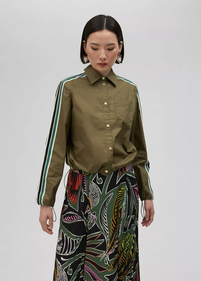 Camisa popel con goma e