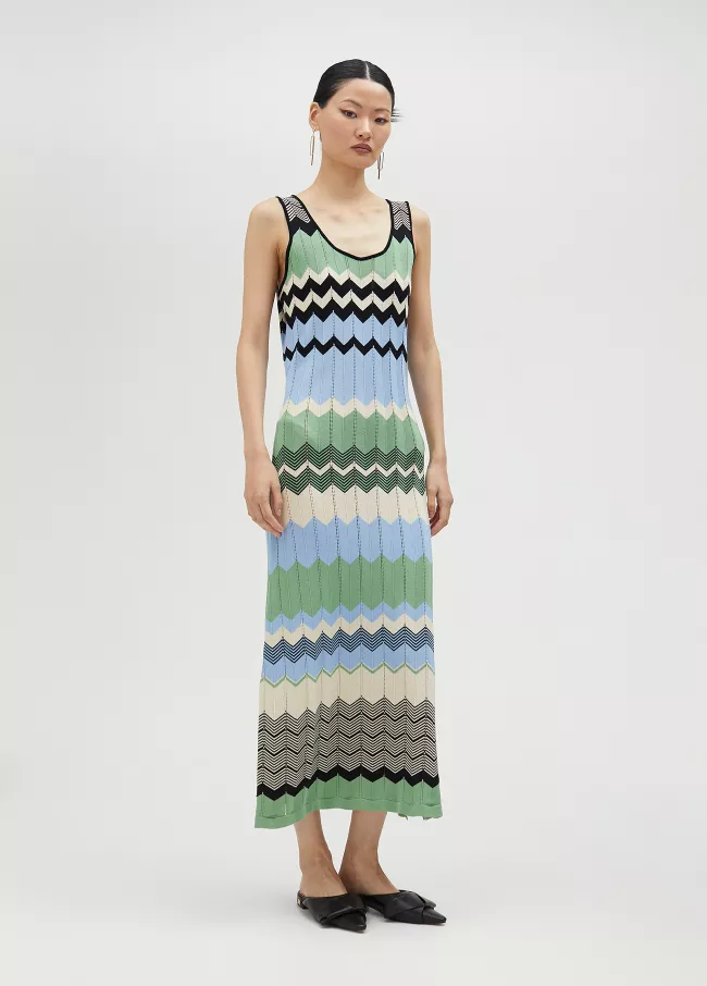 Vestido largo multicolor