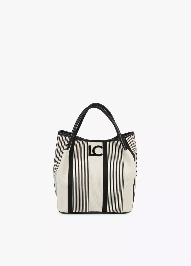 Bolso shopper en canvas con bandolera