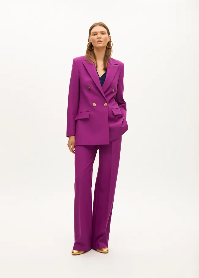 Straight fit suit trousers in comfort fabric