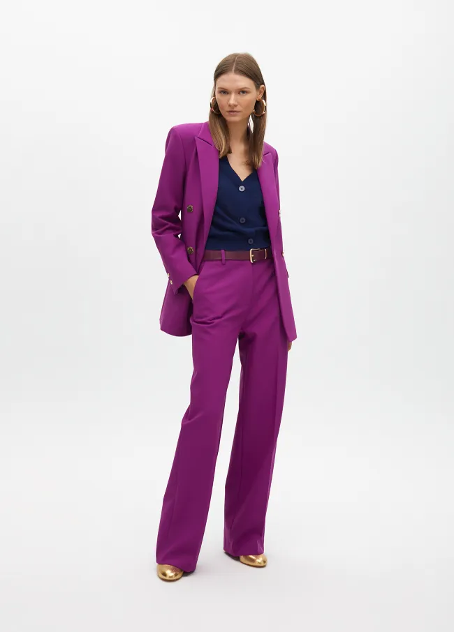 Straight fit suit trousers in comfort fabric