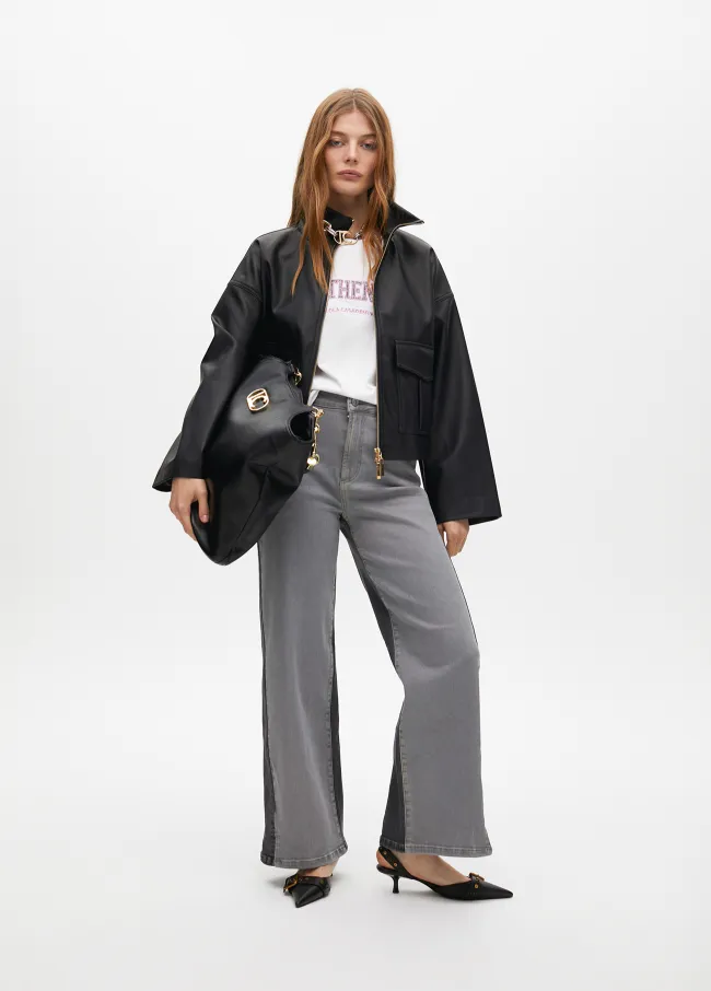 Sleeveless T-shirt with placement print