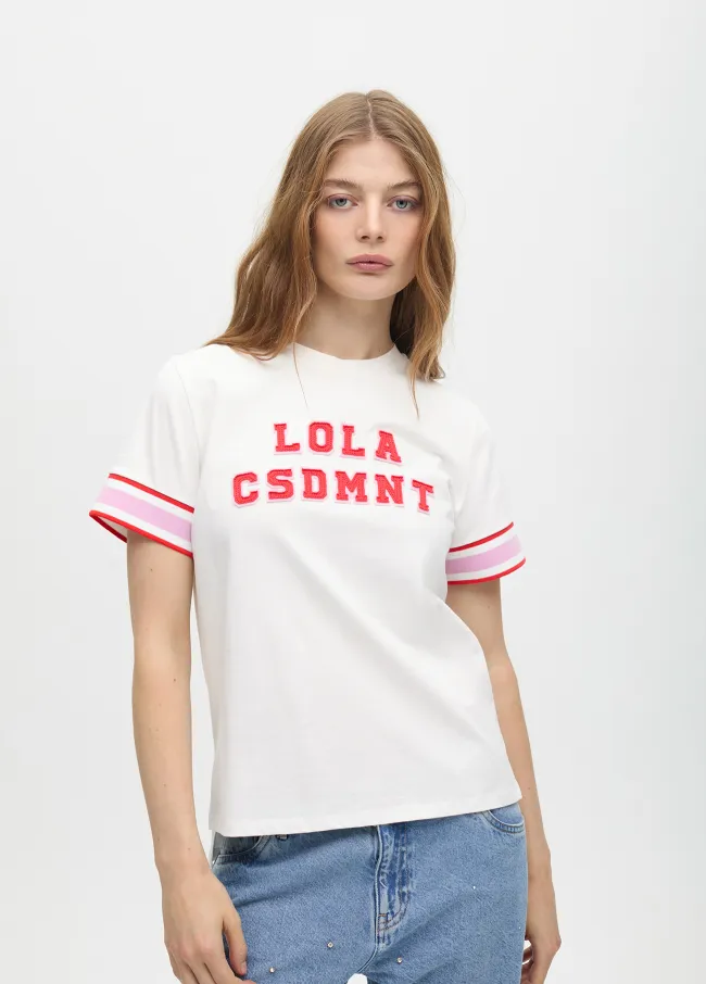 Lola T-shirt rib sleeve detail