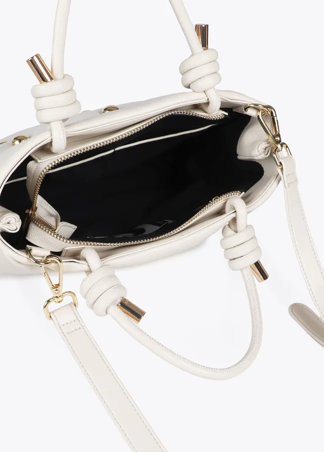 Bolso acolchado con tachas redondas XL