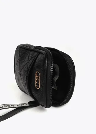 Mobile phone bag with diamond design monogram