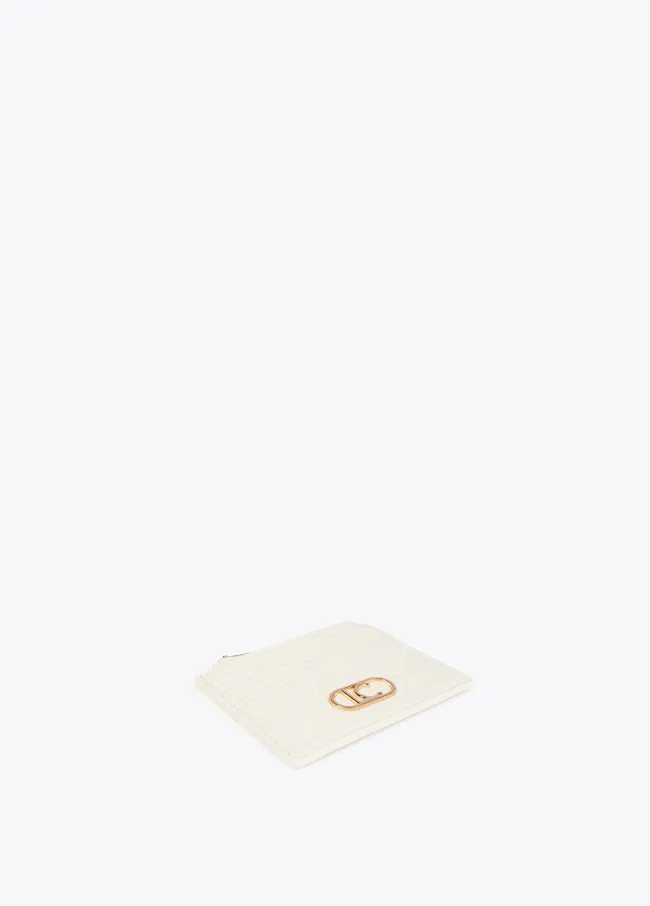 Diamond design monogram card holder