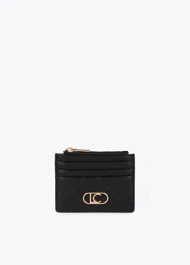 Diamond design monogram card holder
