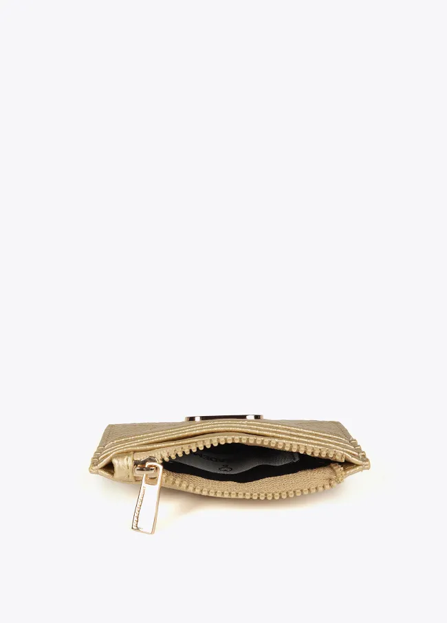 Diamond design monogram card holder