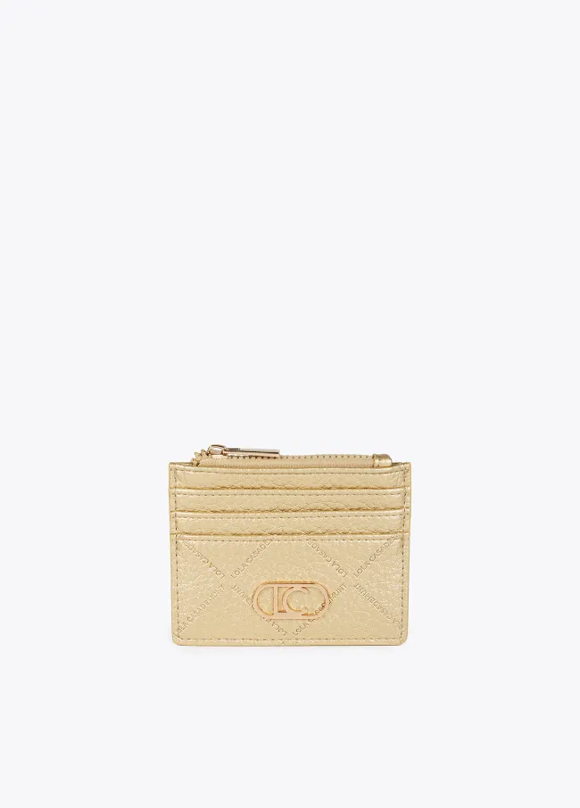 Diamond design monogram card holder