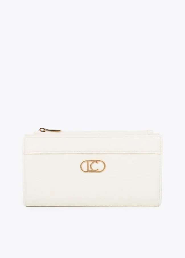 Diamond design monogram wallet