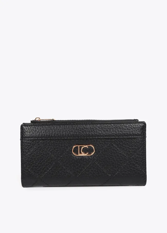Diamond design monogram wallet