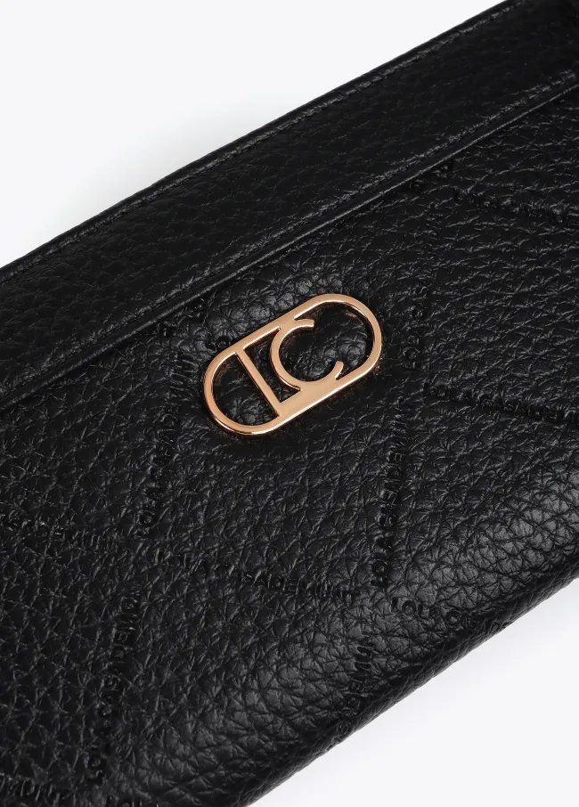 Diamond design monogram wallet