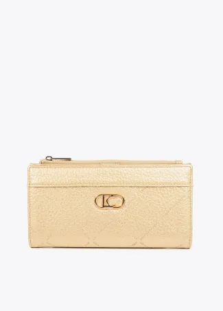 Diamond design monogram wallet