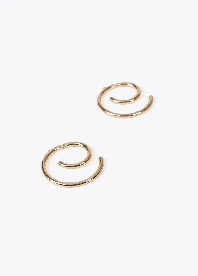 Pendientes espiral bicolor