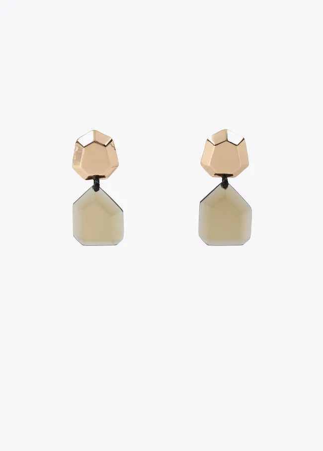 Contrast geometric earrings