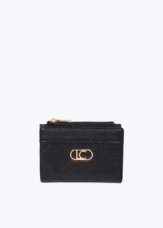 Diamond design monogram purse